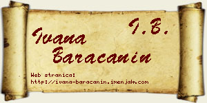Ivana Baračanin vizit kartica